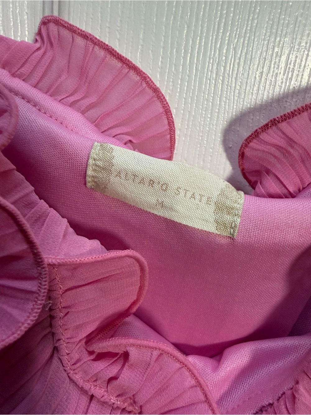 Altar'd State Pink Ruffled Crop Top - Picture 2 of 3